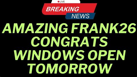 frank26 youtube today live